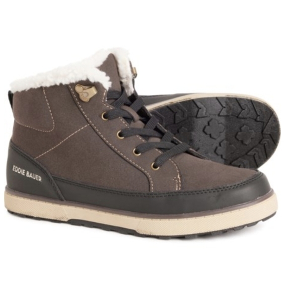Eddie Bauer Boys Hiker Faux-Shearling Boots - Picture 1 of 9